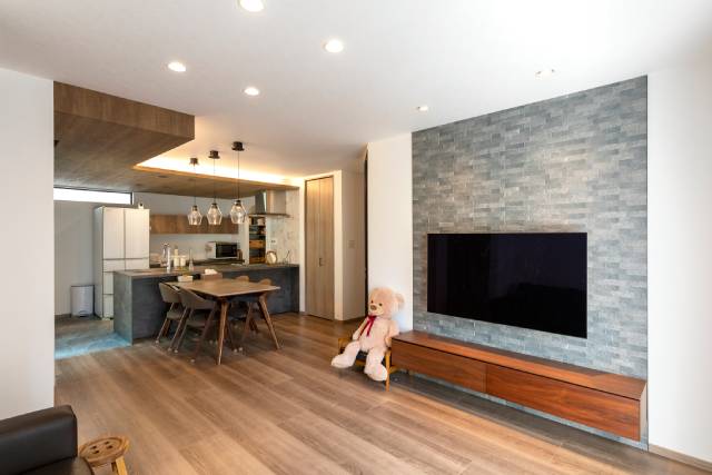 アウトドア後も安心！洗面動線のあるLDK